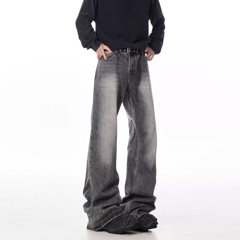Muške traperice s flis podstavom, ravni Kroj, pamuk-denim, srednji struk, zip zatvarač