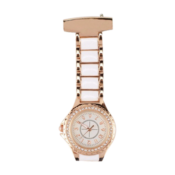 Ceas de asistentă medicală cu ace luminoase - Mișcare quartz (Japan Miyota) - rezistență la apă 10 m - cadran în formă de inimă - carcasă din oțel inoxidabil