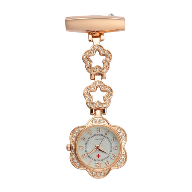 Ceas de asistentă medicală cu ace luminoase - Mișcare quartz (Japan Miyota) - rezistență la apă 10 m - cadran în formă de inimă - carcasă din oțel inoxidabil