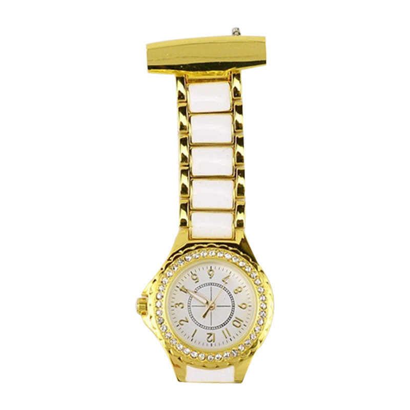 Ceas de asistentă medicală cu ace luminoase - Mișcare quartz (Japan Miyota) - rezistență la apă 10 m - cadran în formă de inimă - carcasă din oțel inoxidabil