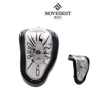 Стенно часовник MOVEBEST 9063, с плавен ход на секундната стрелка, батерийно захранване, овална форма, пластмасов корпус