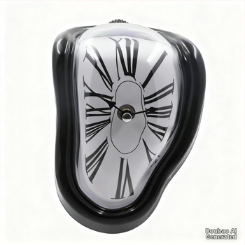 Стенно часовник MOVEBEST 9063, с плавен ход на секундната стрелка, батерийно захранване, овална форма, пластмасов корпус