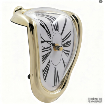 Стенно часовник MOVEBEST 9063, с плавен ход на секундната стрелка, батерийно захранване, овална форма, пластмасов корпус