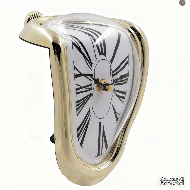 Стенно часовник MOVEBEST 9063, с плавен ход на секундната стрелка, батерийно захранване, овална форма, пластмасов корпус