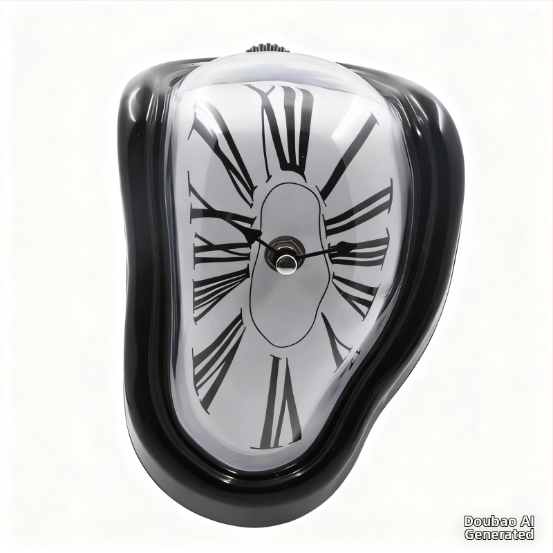 Стенно часовник MOVEBEST 9063, с плавен ход на секундната стрелка, батерийно захранване, овална форма, пластмасов корпус