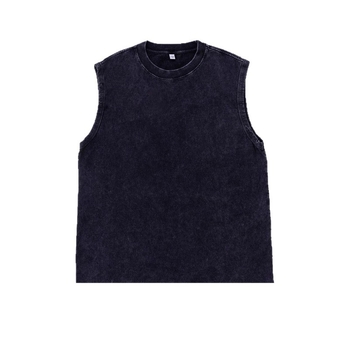 Bez piedurknēm kokvilnas veste, brīvā piegriezuma, batik tehnika, retro stils, apaļš gals