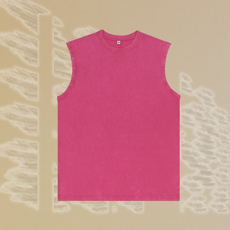 Bez piedurknēm kokvilnas veste, brīvā piegriezuma, batik tehnika, retro stils, apaļš gals