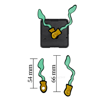 Безшумен кварцов механизъм за часовник със акрилни стрелки, DIY стенен часовник комплект, пластмасов корпус, дължини на осите 13–31 мм