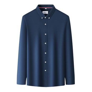 Cămașă bărbați cu mânecă lungă, 100% bumbac, guler cu nasturi, stil de afaceri, primăvara 2025