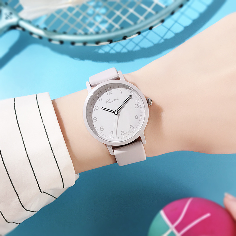 Ceas pentru eleve cu curea din silicon, mișcare cuarț, afișaj luminos, rezistent la apă