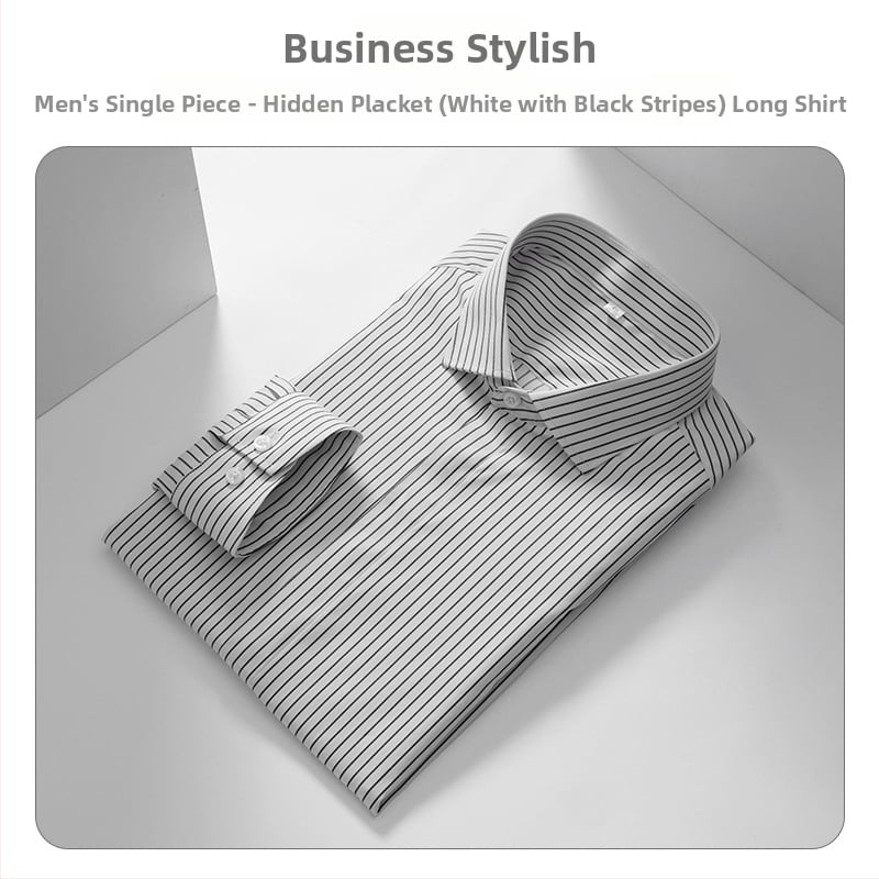 Meeste triibuline pikkade varrukatega särk, slim-fit lõige, bambuskiud, triikimata, kortsuvastane, masinpesu