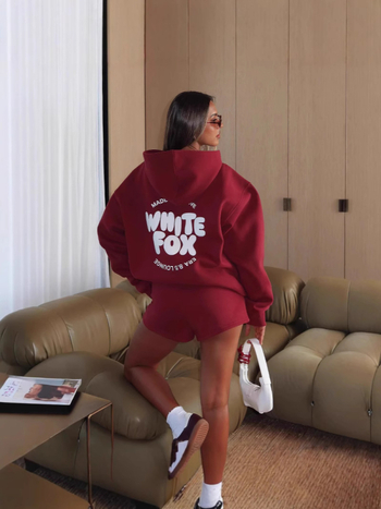 Ženski hoodie s kapuljom, print s tekstom, poliester, dugi rukavi, casual japansko-korejski stil
