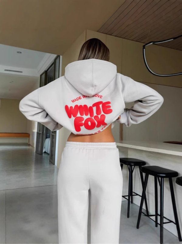 Ženski hoodie s kapuljom, print s tekstom, poliester, dugi rukavi, casual japansko-korejski stil