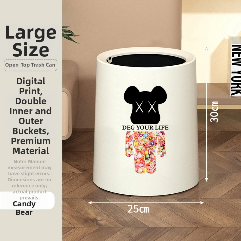 Κάδος απορριμμάτων με καπάκι και ρόδες, πλαστικός, χωρητικότητα 10 λίτρων, οικιακή χρήση