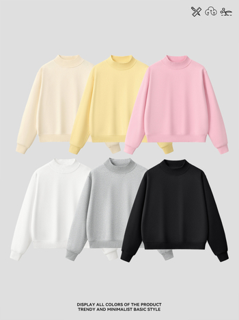 Ženski hoodie s kapuljom, poluturtneck ovratnik, debeli flis
