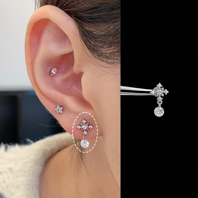 Kõrvarõngad SWEETY Titani teras Geomeetriline kujundus | Kerge luksuslik stiil | Roostevabast terasest kõrvapost