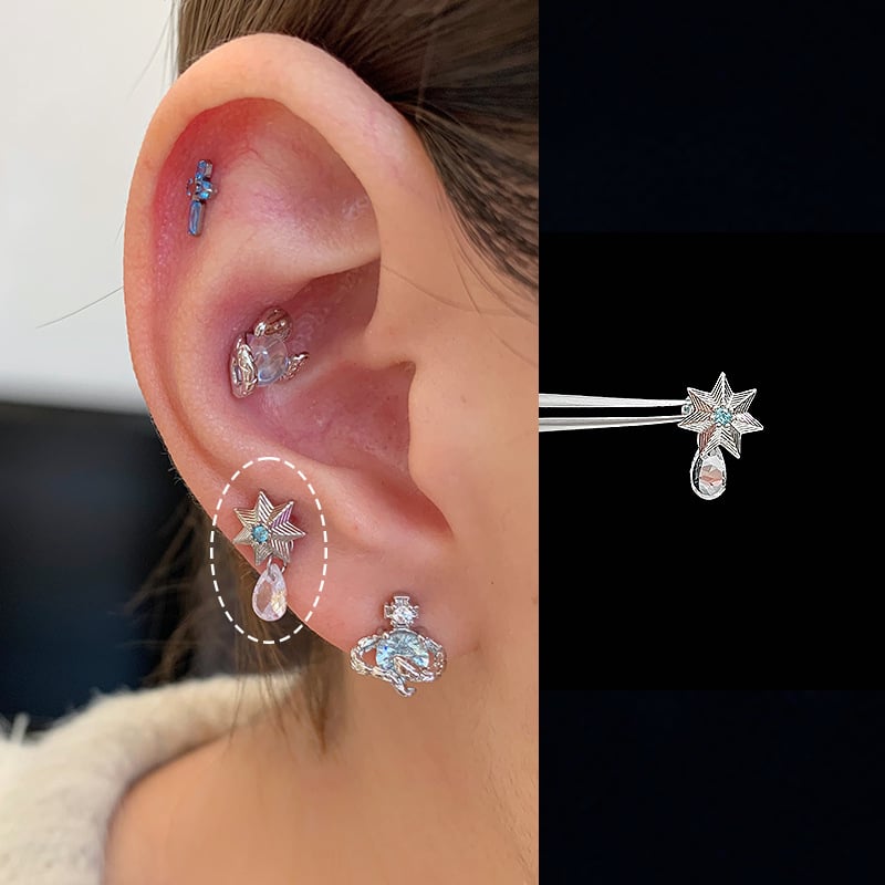 Kõrvarõngad SWEETY Titani teras Geomeetriline kujundus | Kerge luksuslik stiil | Roostevabast terasest kõrvapost