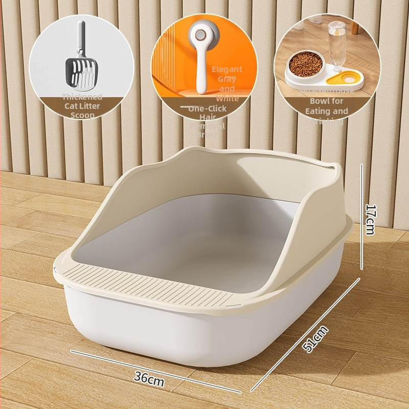 Κουτί άμμου γάτας με ημικλειστό σχέδιο, υλικό PP, Rainbow μάρκα