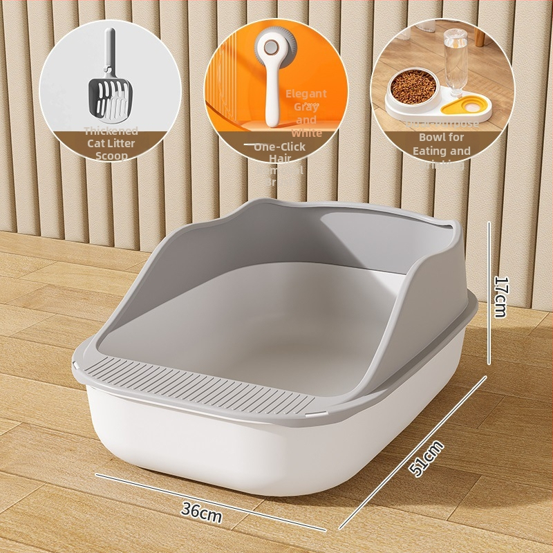 Κουτί άμμου γάτας με ημικλειστό σχέδιο, υλικό PP, Rainbow μάρκα