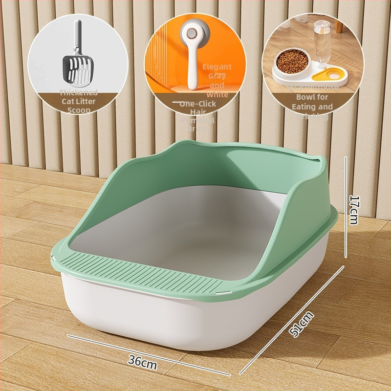 Κουτί άμμου γάτας με ημικλειστό σχέδιο, υλικό PP, Rainbow μάρκα