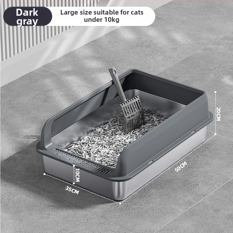 Macskaalmó tál, felső bejárattal, mélyített, magas kerítésű, fém-plasztik konstrukció, négyzetes forma