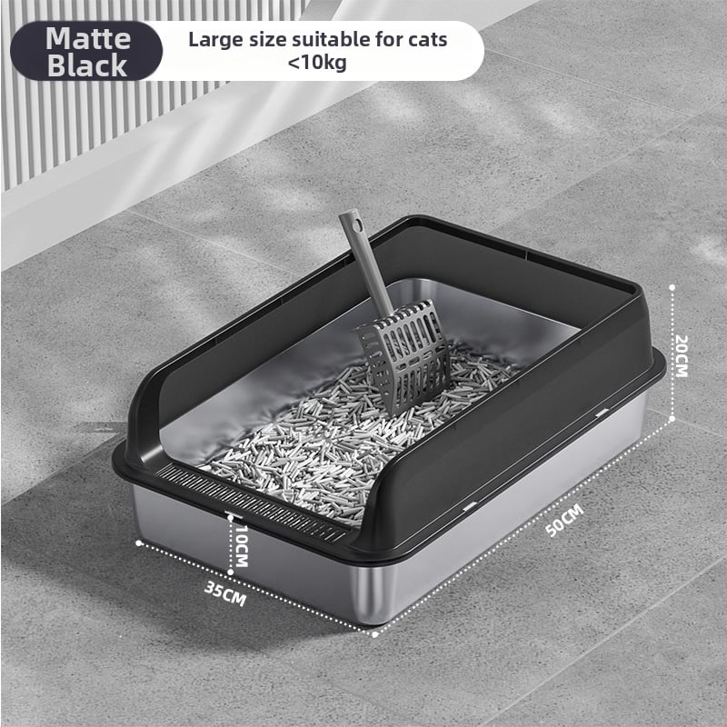 Macskaalmó tál, felső bejárattal, mélyített, magas kerítésű, fém-plasztik konstrukció, négyzetes forma