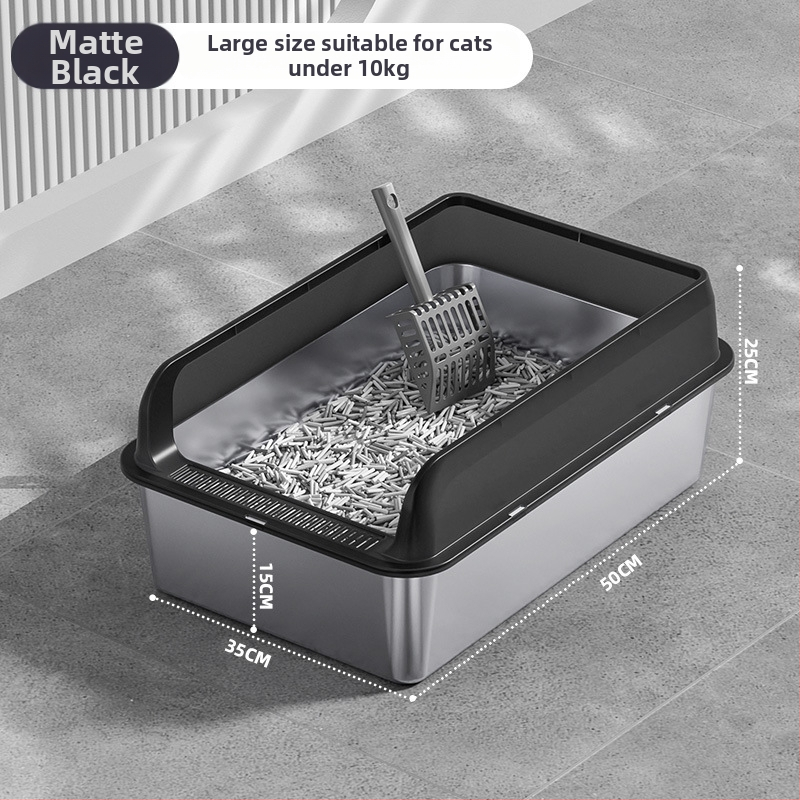 Macskaalmó tál, felső bejárattal, mélyített, magas kerítésű, fém-plasztik konstrukció, négyzetes forma