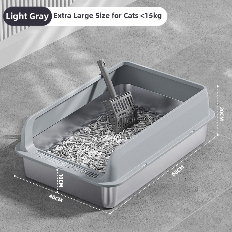 Macskaalmó tál, felső bejárattal, mélyített, magas kerítésű, fém-plasztik konstrukció, négyzetes forma