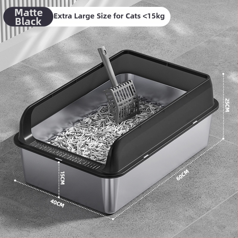 Macskaalmó tál, felső bejárattal, mélyített, magas kerítésű, fém-plasztik konstrukció, négyzetes forma