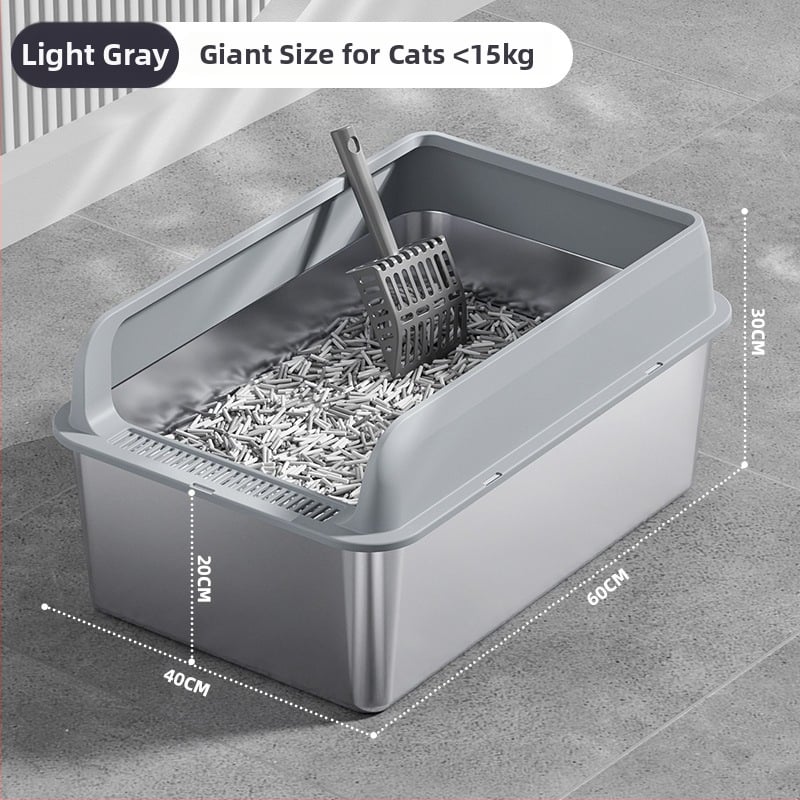 Macskaalmó tál, felső bejárattal, mélyített, magas kerítésű, fém-plasztik konstrukció, négyzetes forma