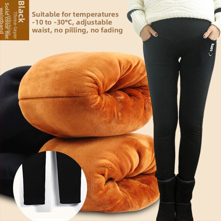 Панталони за бременни, супер дебели, свободен крой; Modal 95%, Вискоза 71-80%, Полиестер; Повдигане на ханша