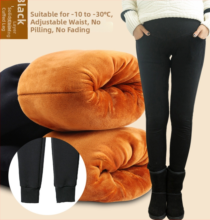 Панталони за бременни, супер дебели, свободен крой; Modal 95%, Вискоза 71-80%, Полиестер; Повдигане на ханша