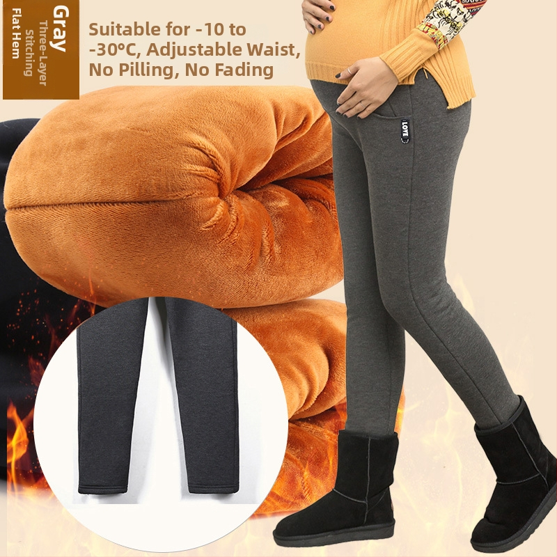 Панталони за бременни, супер дебели, свободен крой; Modal 95%, Вискоза 71-80%, Полиестер; Повдигане на ханша