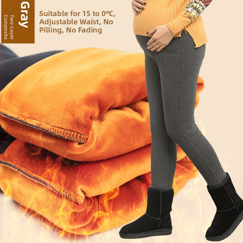 Панталони за бременни, супер дебели, свободен крой; Modal 95%, Вискоза 71-80%, Полиестер; Повдигане на ханша