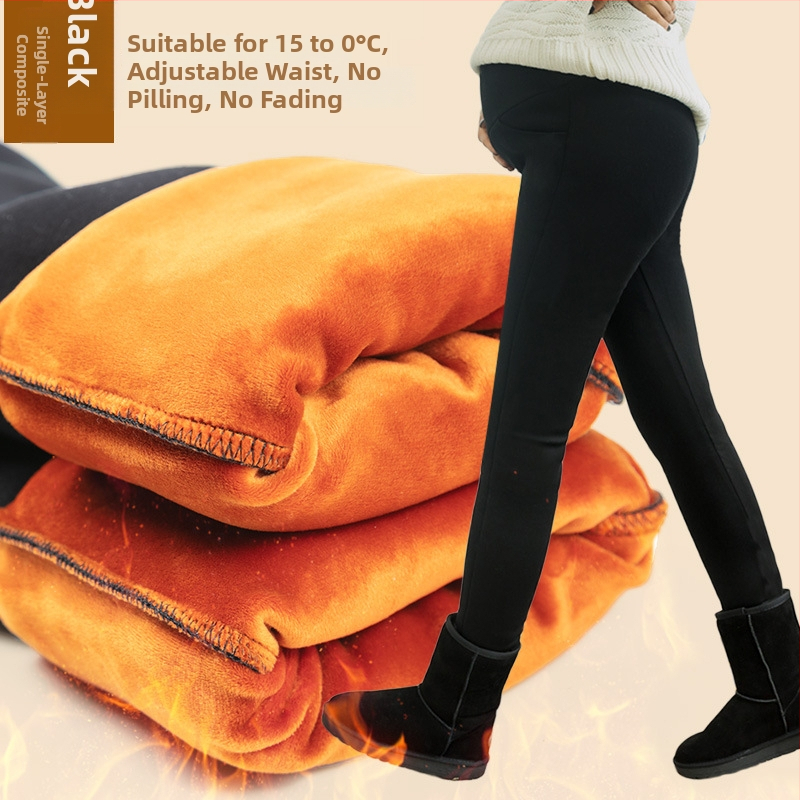 Панталони за бременни, супер дебели, свободен крой; Modal 95%, Вискоза 71-80%, Полиестер; Повдигане на ханша