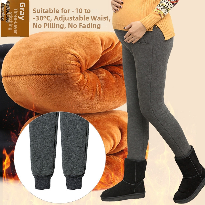 Панталони за бременни, супер дебели, свободен крой; Modal 95%, Вискоза 71-80%, Полиестер; Повдигане на ханша