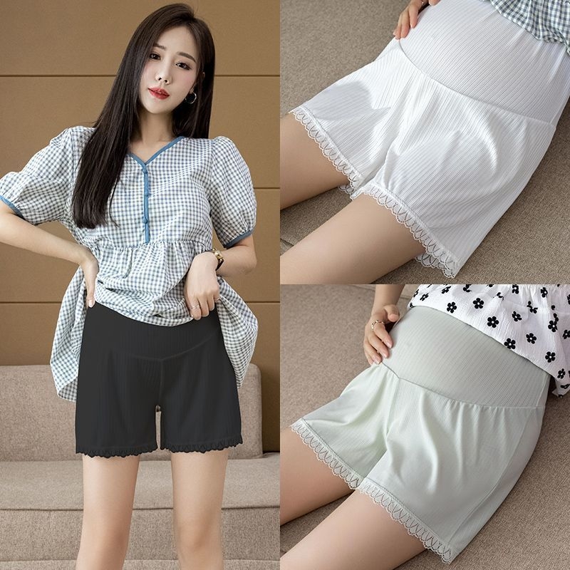 Παντελόνια εγκυμοσύνης με υποστήριξη για την κοιλιά, ύφασμα Ice Silk, πολυεστέρας 80–95%, φαρδιά γραμμή, μεσαίου πάχους