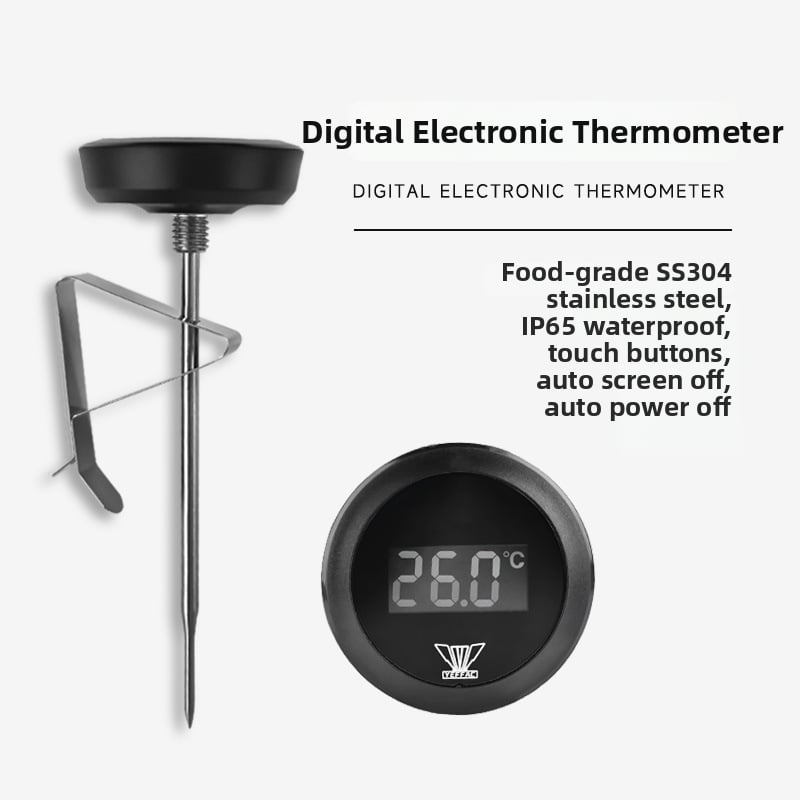 Clip-on θερμόμετρο καφέ pour-over – πλαστικό σώμα, βελόνα/ανιχνευτής (probe), μοντέρνος μινιμαλιστικός σχεδιασμός