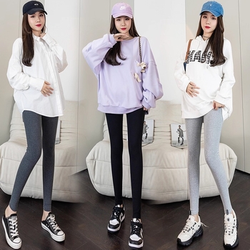 Trudničke pamučne legice, duljina 9/10, debeli materijal, slobodan kroj, održavaju toplinu