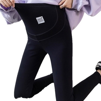 Trudničke pamučne legice, duljina 9/10, debeli materijal, slobodan kroj, održavaju toplinu