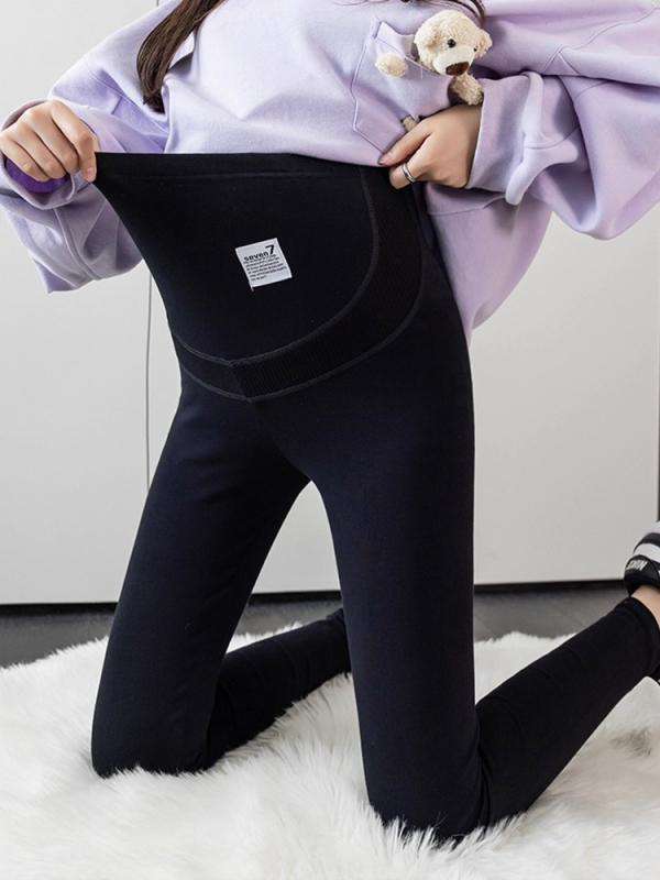 Trudničke pamučne legice, duljina 9/10, debeli materijal, slobodan kroj, održavaju toplinu