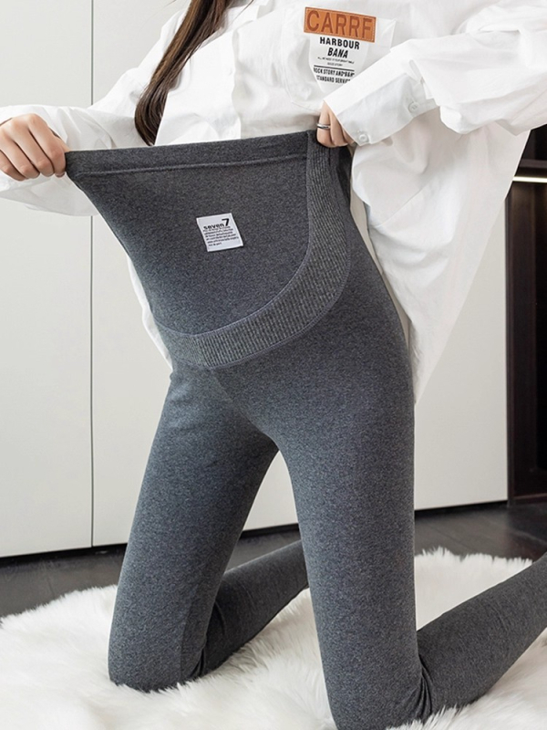 Trudničke pamučne legice, duljina 9/10, debeli materijal, slobodan kroj, održavaju toplinu