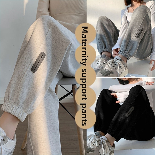 Бременски джогър панталони с подплата, свободен силует, средна дебелина, еластично тъкане, памук-полиестер с еластан и полиестер, опора за корема