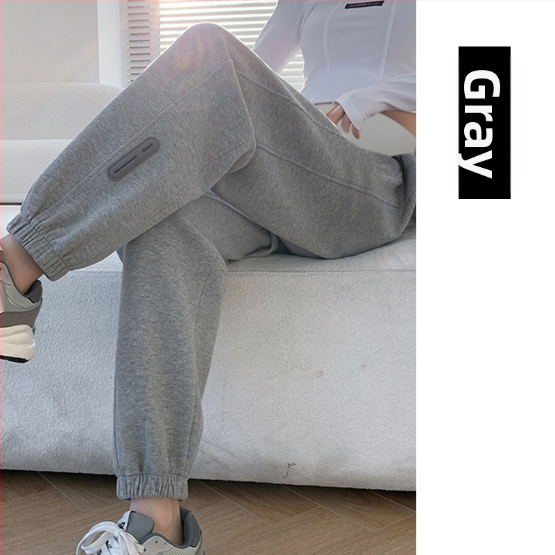 Бременски джогър панталони с подплата, свободен силует, средна дебелина, еластично тъкане, памук-полиестер с еластан и полиестер, опора за корема