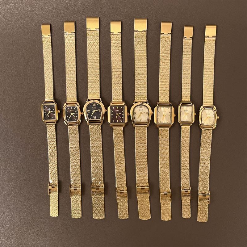 Ženski kvarcni sat s ovalnim brojčanikom, 37 mm promjer, 8 mm debljina, metalno kućište i metalni kaiš