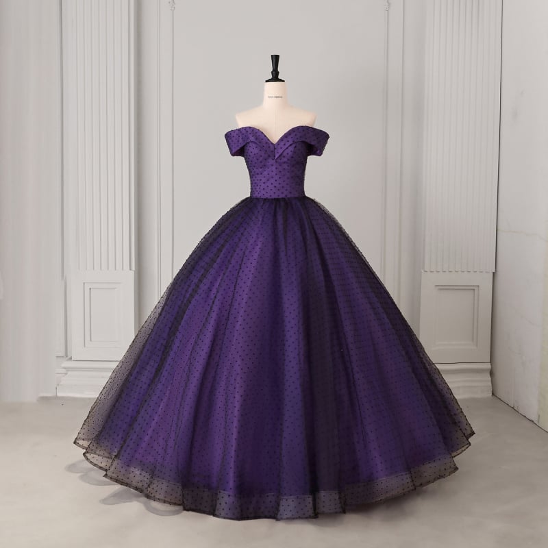 Дълга вечерна рокля с едно рамо, пухеста пола, бродерия, полиестер, за сватба