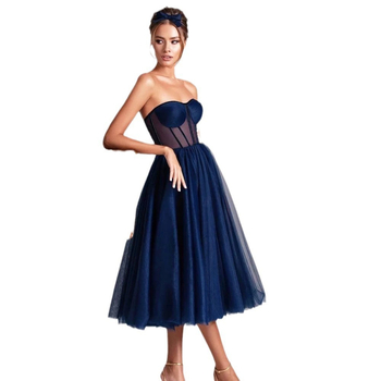 Вечерна рокля от полиестер, без ръкави, дълга пола, А-линия, стояща яка с кръгъл ревер, лято 2025