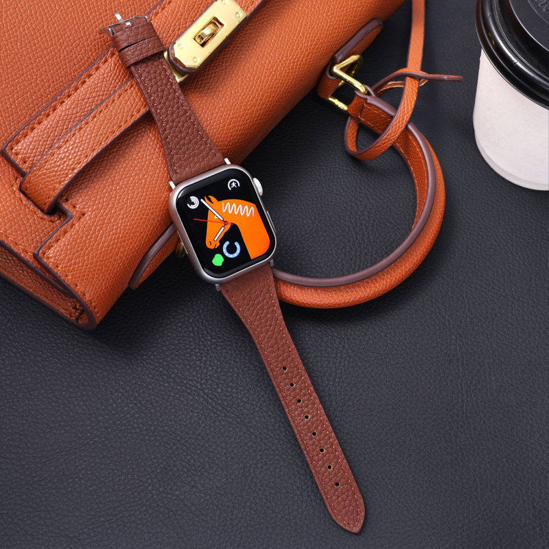 Brățară pentru ceas Huawei Fit1/2/3 și Watch4/Pro — piele naturală, textură lychee grain, brand Lomos, toamnă 2025