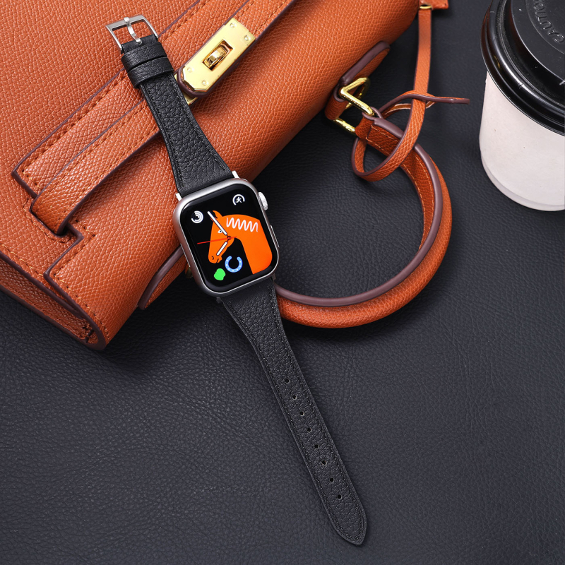 Brățară pentru ceas Huawei Fit1/2/3 și Watch4/Pro — piele naturală, textură lychee grain, brand Lomos, toamnă 2025