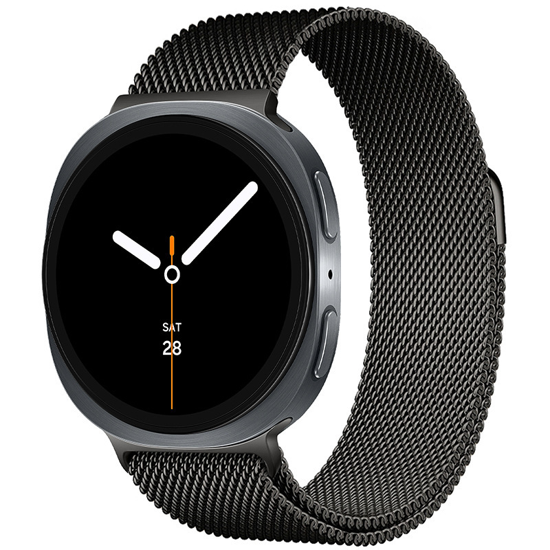 Каишка за смарт часовник LMDO – Миланезова метална, магнитно закопчаване, съвместима със Samsung, прост стил